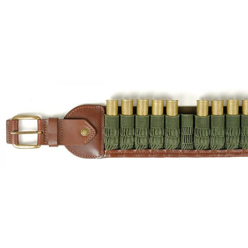 Stich Profi Taiga Open Cartridge Belt With Rubber Accordion Leather Brown