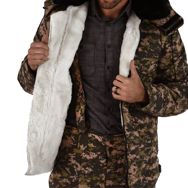 Authentic Karakul Sheep Fur Camo Suit