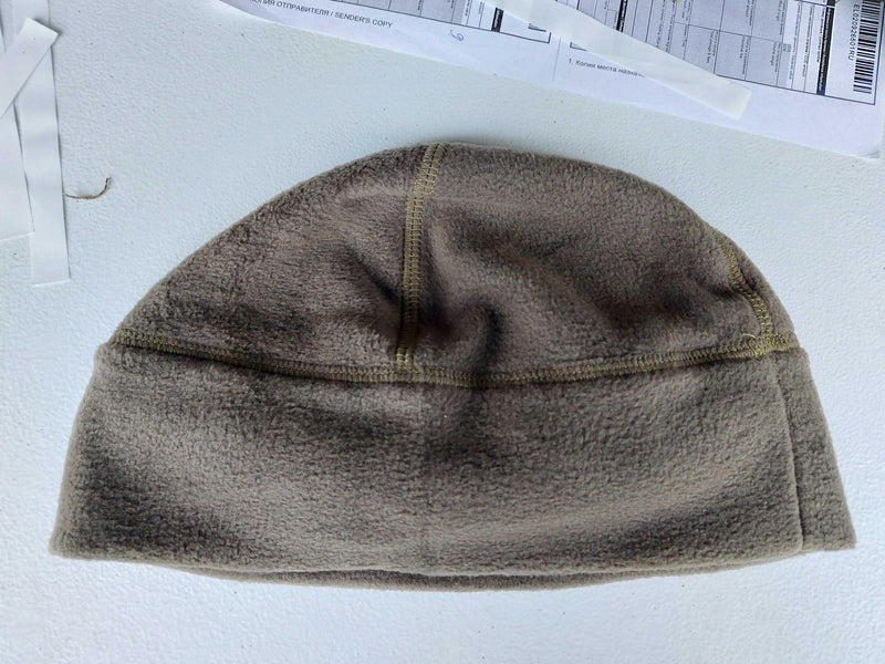Arctic Leopard Fleece Hat in Brown