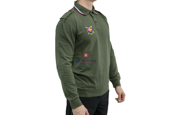 Russian Army Center of Defense Polo Long Sleeve Olive