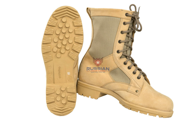 Russian Army Syria Leather Boots Beige New Generation