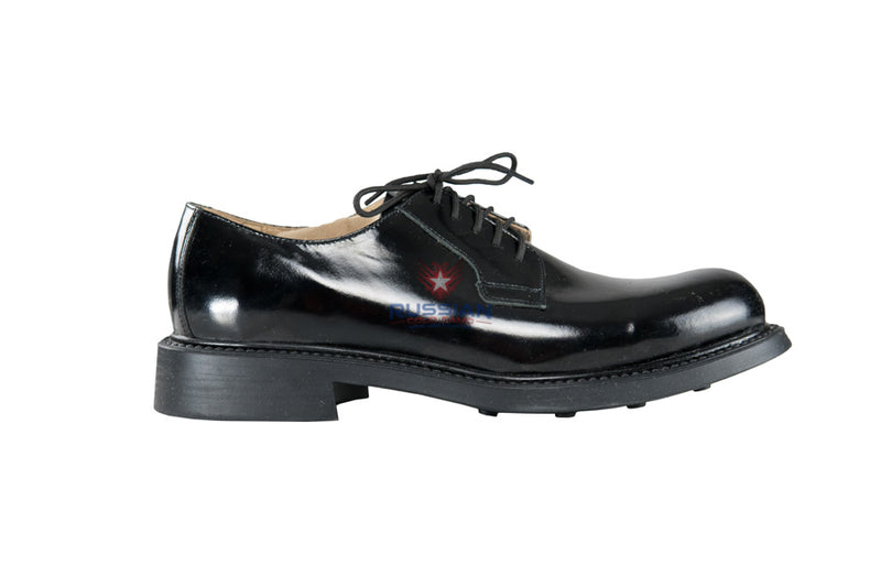 Russian Army Leather Patent Shoes Black