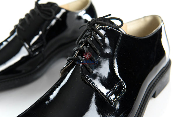 Russian Army Leather Patent Shoes Black