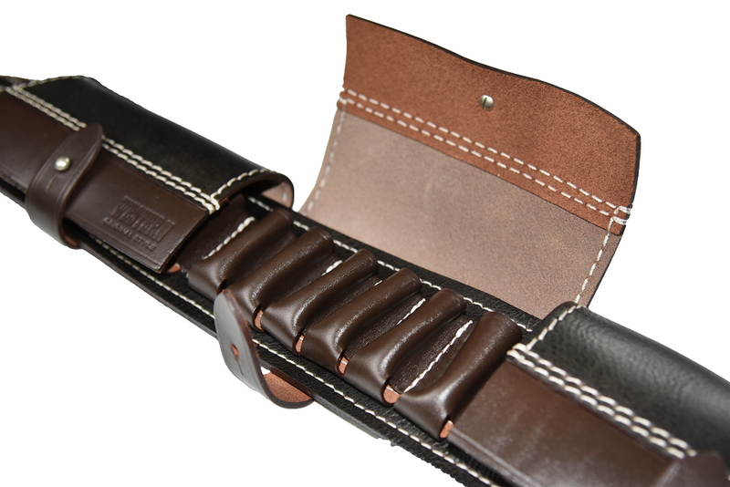 Stich Profi Western Closed Cartridge Belt Leather Black – Russian Cold Camo