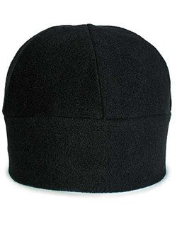 Arctic Leopard Fleece Hat in Black