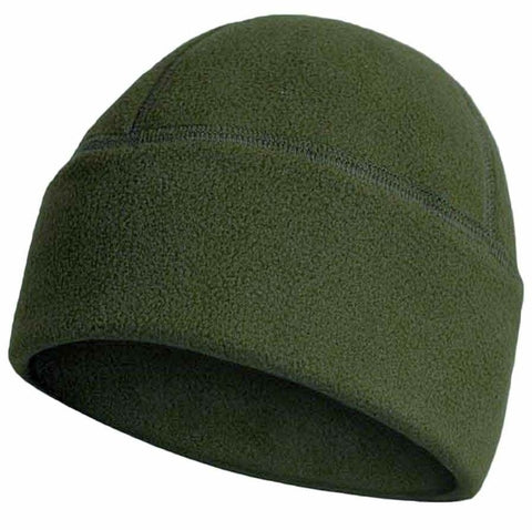 Arctic Leopard Fleece Hat in Olive